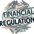 Investment risk regulation demonstrated through abstract word cloud for Financial regulation with related tags and terms