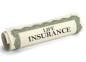 life insurance policy document scrolled