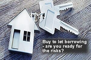 key-ring with house and keys attached with gearing wealth creation message asking if ready for the risks