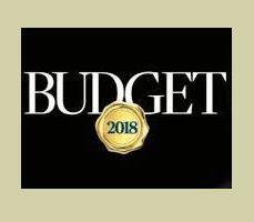 while lettering on black background displaying budget 2018